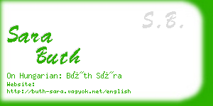 sara buth business card